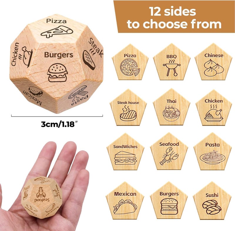 oyeftp Store Valentines Day Gifts for Him Her, Date Night Ideas Couples Gift, Couple Mens Women Valentine Gifts for Boyfriend Girlfriend Husband Wife Anniversary Food Dice - Image 2